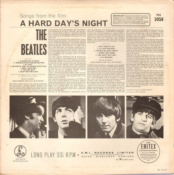 Beatles, The : A Hard Day's Night (LP,Album,Reissue,Stereo)