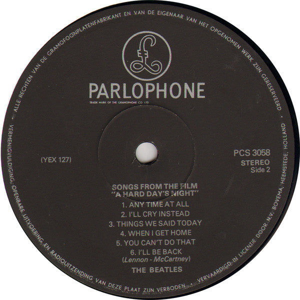 Beatles, The : A Hard Day's Night (LP,Album,Reissue,Stereo)