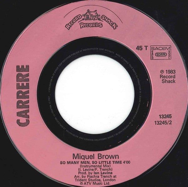 Miquel Brown : So Many Men, So Little Time (7",45 RPM,Single)