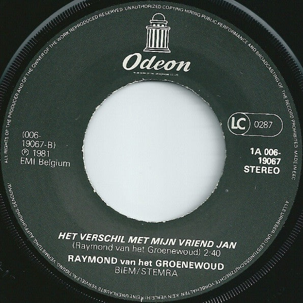 Raymond Van Het Groenewoud : Chachacha (7",45 RPM,Single)