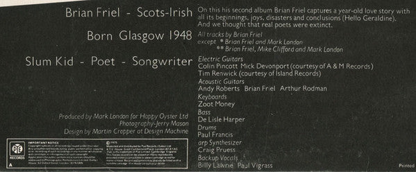 Brian Joseph Friel : Arrivederci Ardrossan (LP,Album)