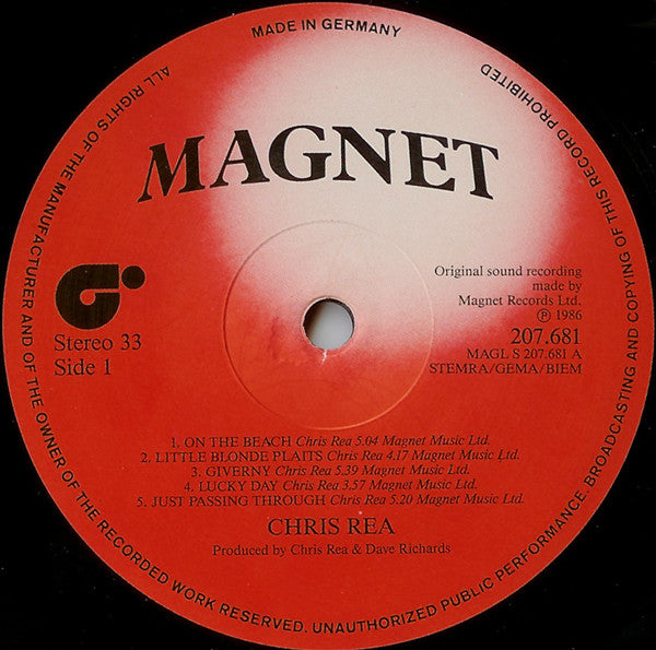 Chris Rea : On The Beach (LP,Album,Stereo)