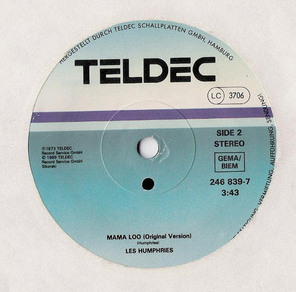 Les Humphries Singers : Mega-Remix '89 (7",45 RPM)