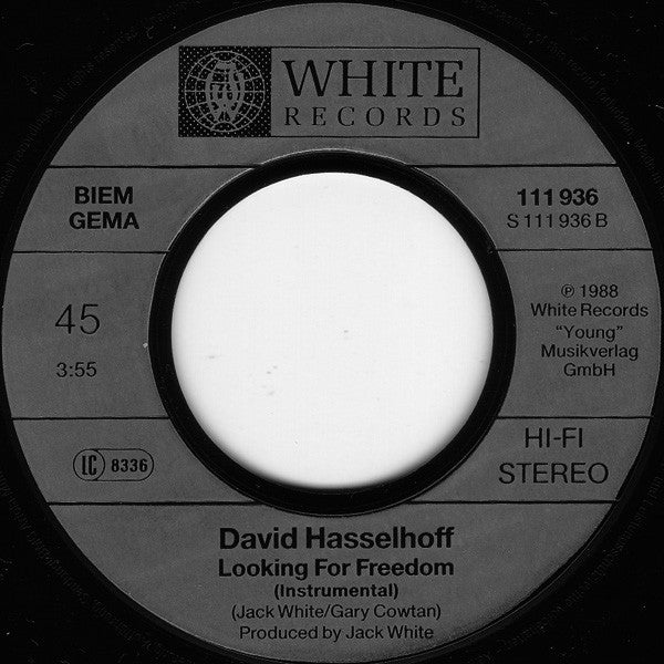David Hasselhoff : Looking For Freedom (7",45 RPM,Single,Stereo)