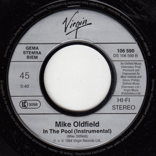 Mike Oldfield : To France (7",45 RPM,Single)