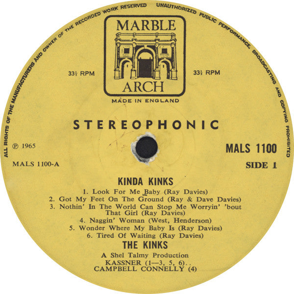 Kinks, The : Kinda Kinks (LP,Reissue,Album,Stereo)
