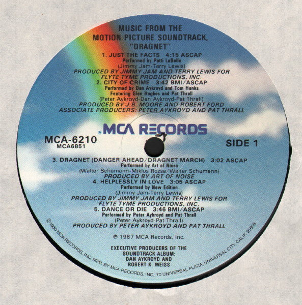 Various : Dragnet - Music From The Motion Picture Soundtrack (LP,Album)