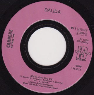 Dalida : Sarà Sarà / Soleil (New Mix) (7", Single)