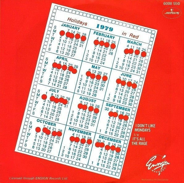 Boomtown Rats, The : I Don't Like Mondays (7",45 RPM,Single)