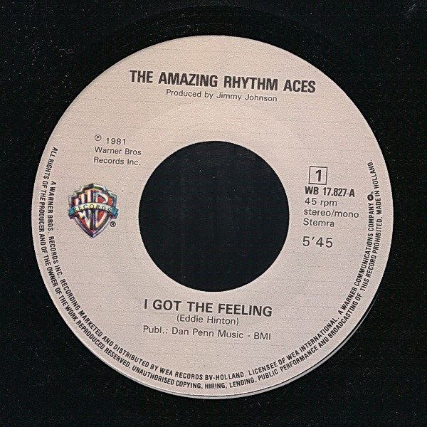 The Amazing Rhythm Aces : I Got The Feeling (7", Single)