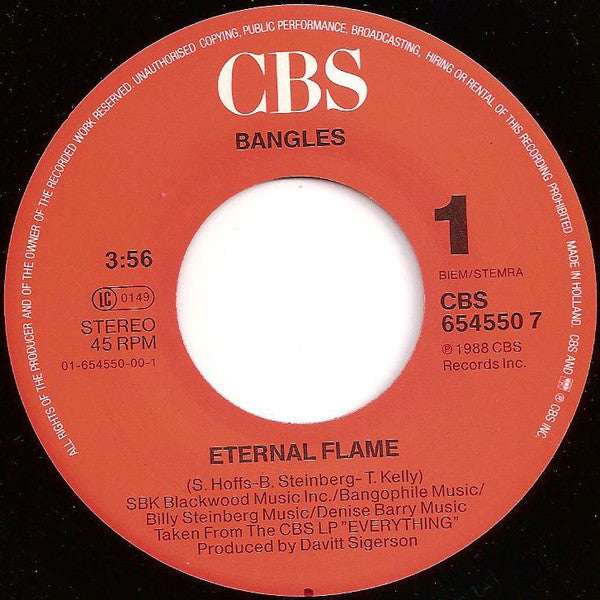 Bangles : Eternal Flame (7",45 RPM,Single,Stereo)