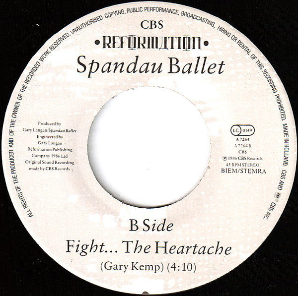 Spandau Ballet : Fight For Ourselves (7",45 RPM,Single)