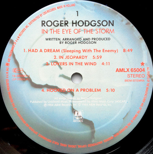 Roger Hodgson : In The Eye Of The Storm (LP,Album,Stereo)