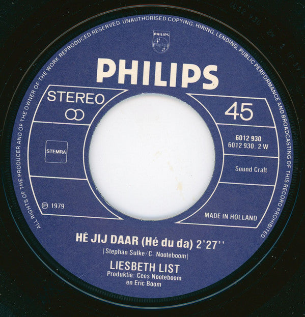 Liesbeth List : Ga Je Gang Maar (7")