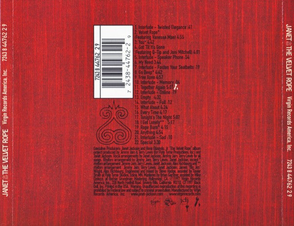 Janet Jackson : The Velvet Rope (Album,Stereo)