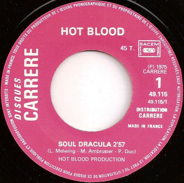 Hot Blood : Soul Dracula (7",45 RPM,Single)