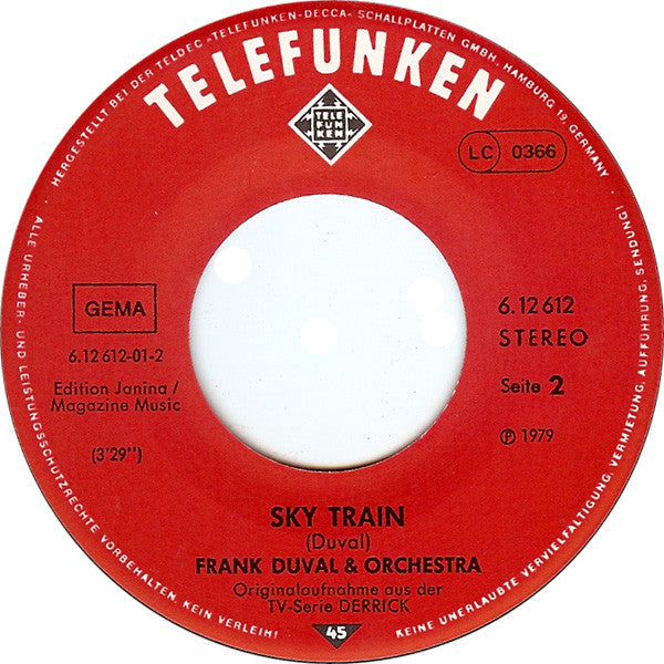 Frank Duval & Orchestra : Todesengel (7",45 RPM,Single)