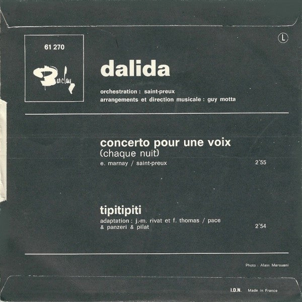 Dalida : Concerto Pour Une Voix / Tipitipiti (7",45 RPM)