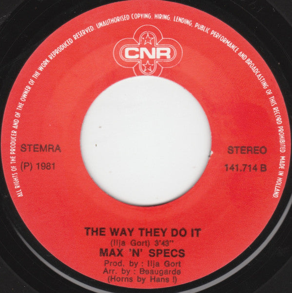 Max 'N Specs : Han's Up! (Street Junglecats) (7")