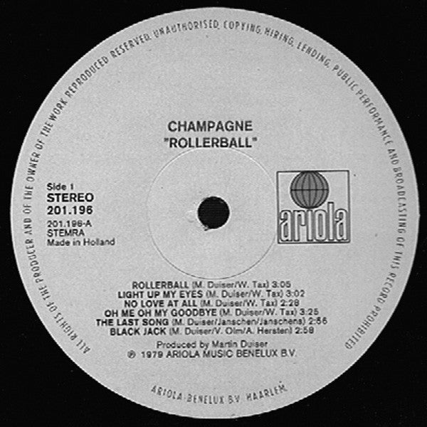 Champagne (5) : Rollerball (LP,Album)