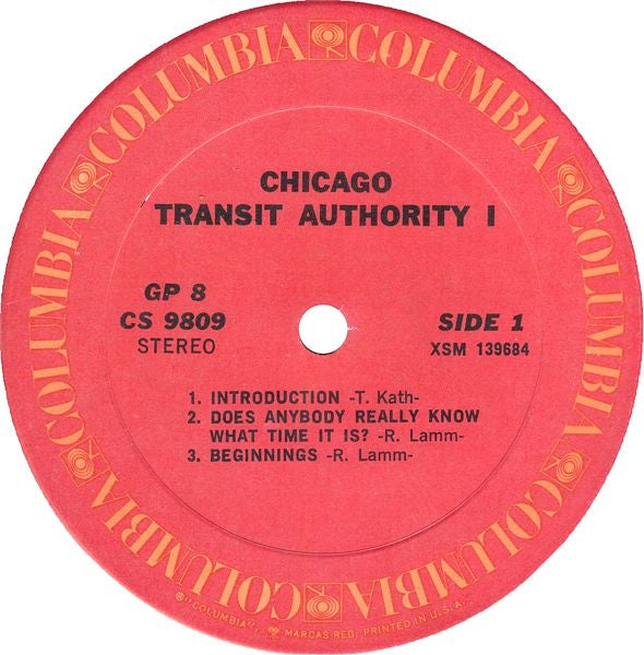 Chicago (2) : Chicago Transit Authority I (LP,Album,Reissue,Stereo)