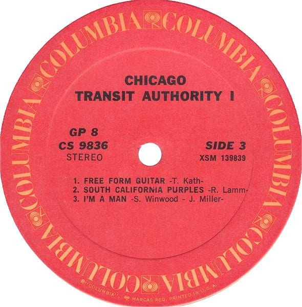 Chicago (2) : Chicago Transit Authority I (LP,Album,Reissue,Stereo)
