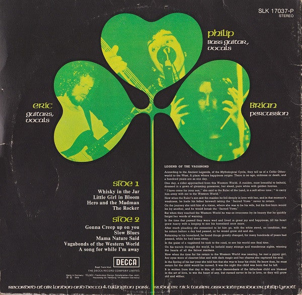 Thin Lizzy : Vagabonds Of The Western World (LP,Album,Stereo)