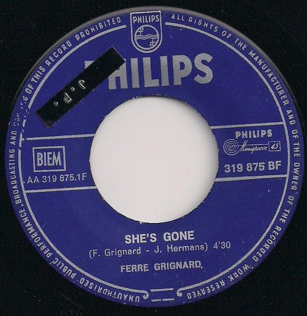 Ferre Grignard : My Crucified Jesus / She's Gone (7",Single,45 RPM)