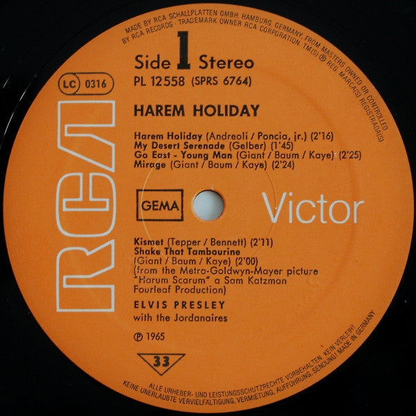 Elvis* : Harem Holiday (LP, Album, RE)