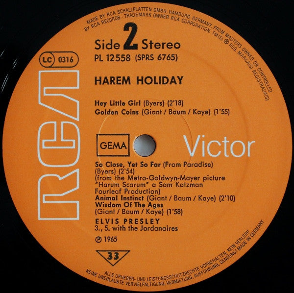 Elvis* : Harem Holiday (LP, Album, RE)