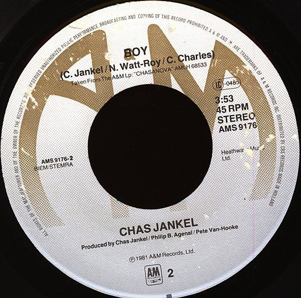 Chas Jankel : Questionnaire (7",45 RPM)