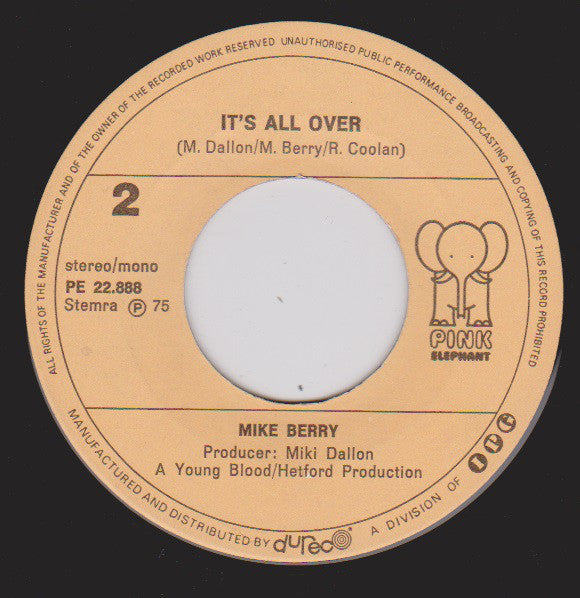 Mike Berry : Don't Be Cruel (7",45 RPM,Single,Stereo,Mono)