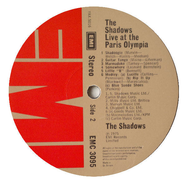 Shadows, The : Live At The Paris Olympia (LP,Album)