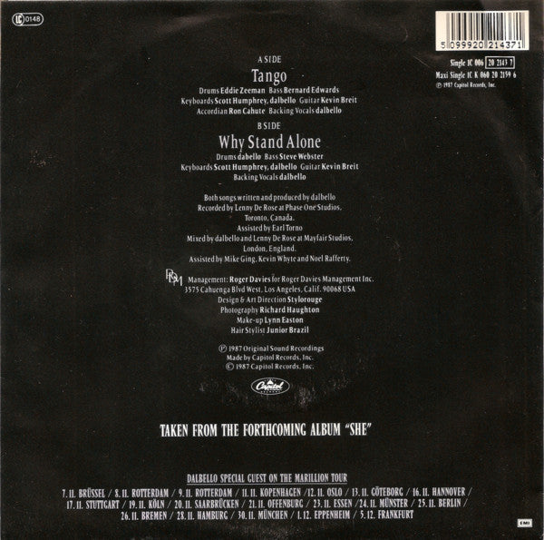 Lisa Dal Bello : Tango (7",45 RPM,Single,Stereo)