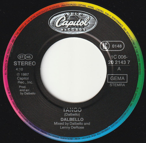 Lisa Dal Bello : Tango (7",45 RPM,Single,Stereo)