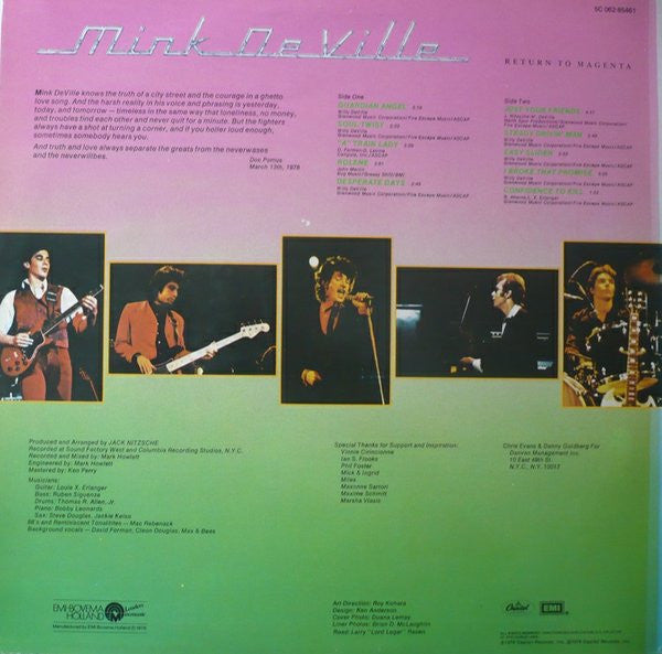Mink DeVille : Return To Magenta (LP, Album)
