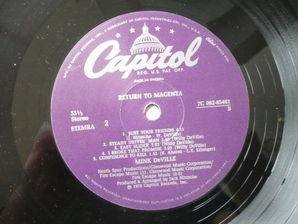 Mink DeVille : Return To Magenta (LP, Album)