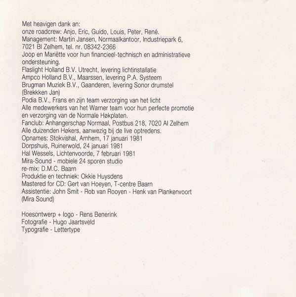 Normaal : Springlèavend (Album)