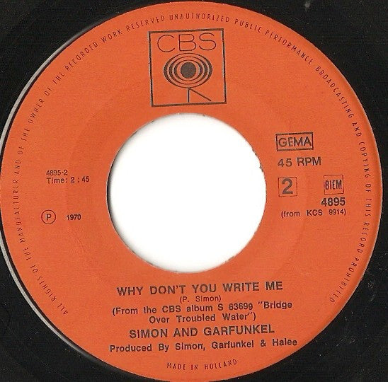 Simon & Garfunkel : El Condor Pasa (7",45 RPM,Single)