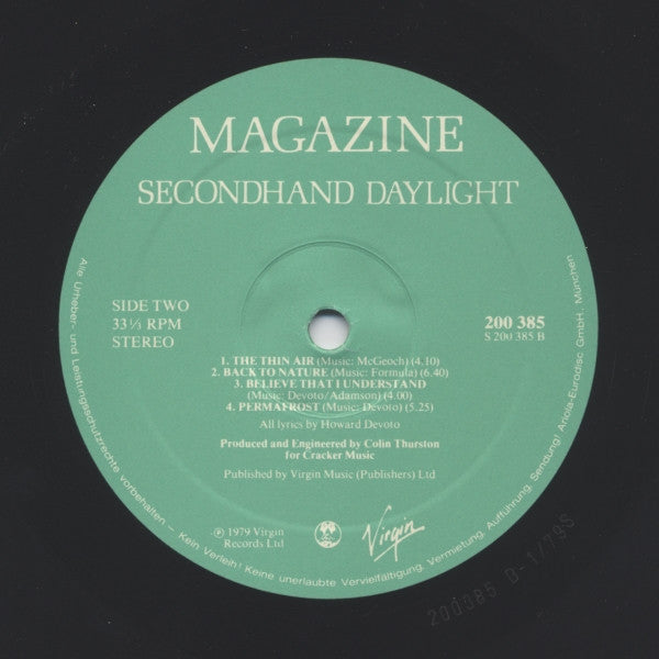 Magazine : Secondhand Daylight (LP, Album, Gat)