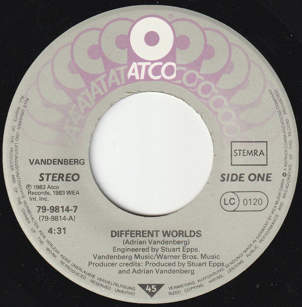 Vandenberg : Different Worlds (7",45 RPM,Single)