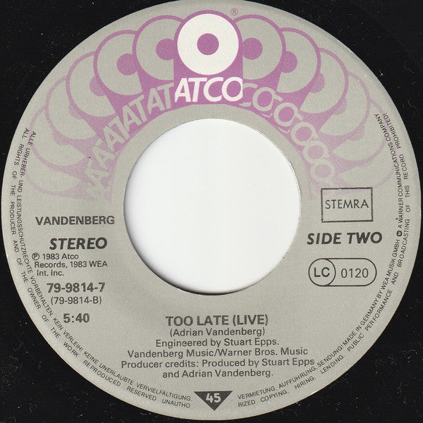 Vandenberg : Different Worlds (7",45 RPM,Single)