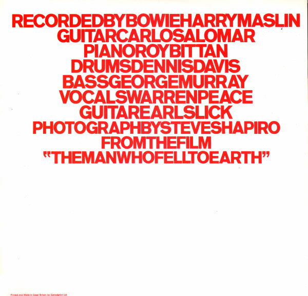 David Bowie : Station To Station (LP,Album,Stereo)