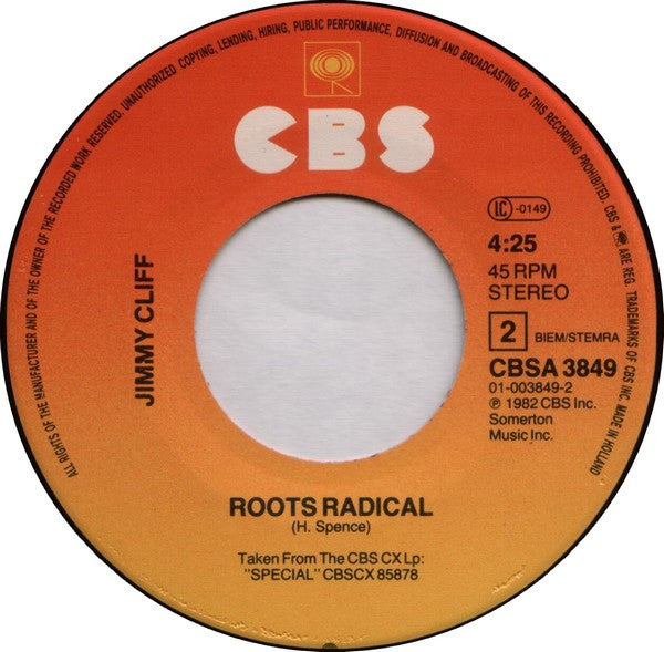 Jimmy Cliff : Reggae Night (7",45 RPM,Single,Stereo)