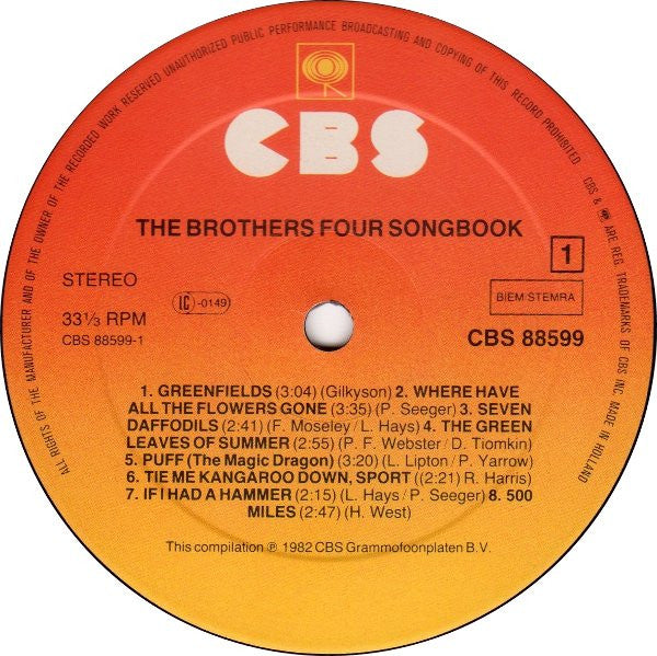 Brothers Four, The : The Brothers Four Songbook (LP,Compilation)