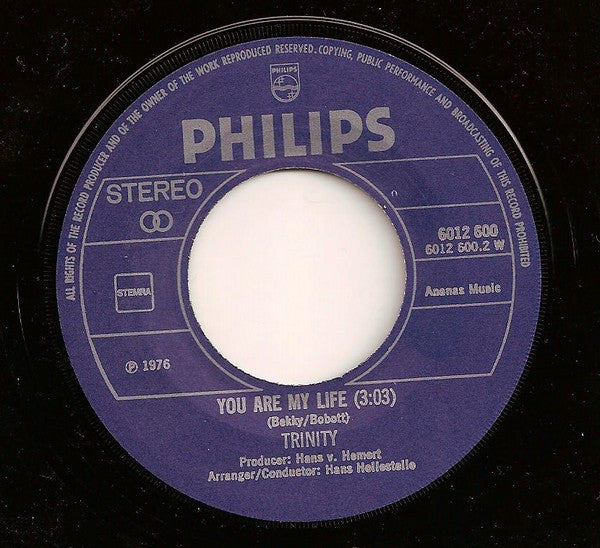 Trinity (14) : 002.345.709 (That's My Number) (7",Single,45 RPM)