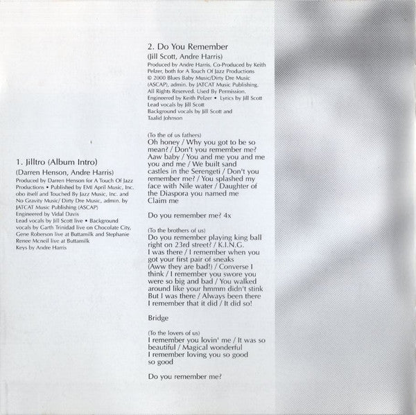 Jill Scott : Who Is Jill Scott? (Words And Sounds Vol. 1) (Album)