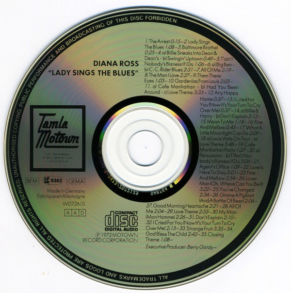 Diana Ross : Lady Sings The Blues (Original Motion Picture Soundtrack) (Album,Reissue,Repress)