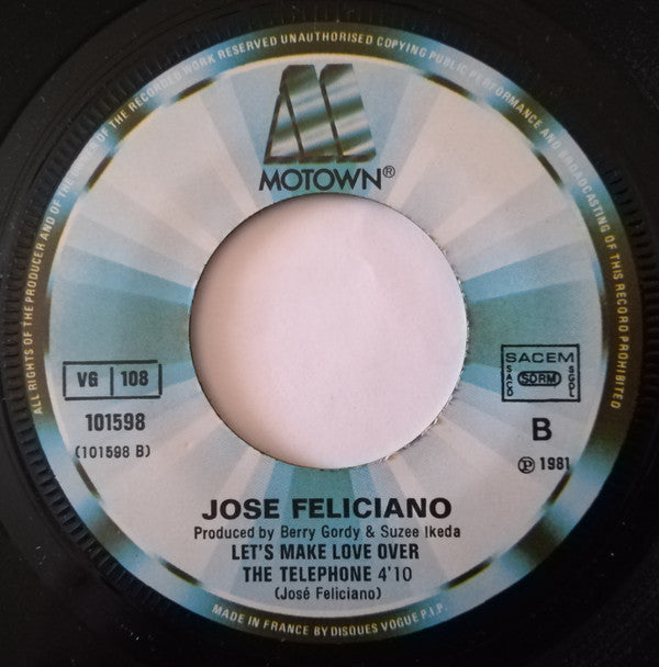 José Feliciano : I Wanna Be Where You Are (7",45 RPM,Single)
