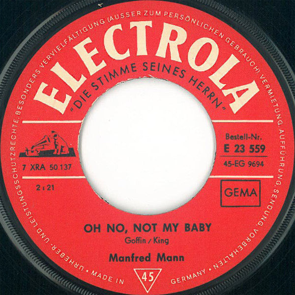 Manfred Mann : She Needs Company / Oh No, Not My Baby (7",45 RPM,Single)